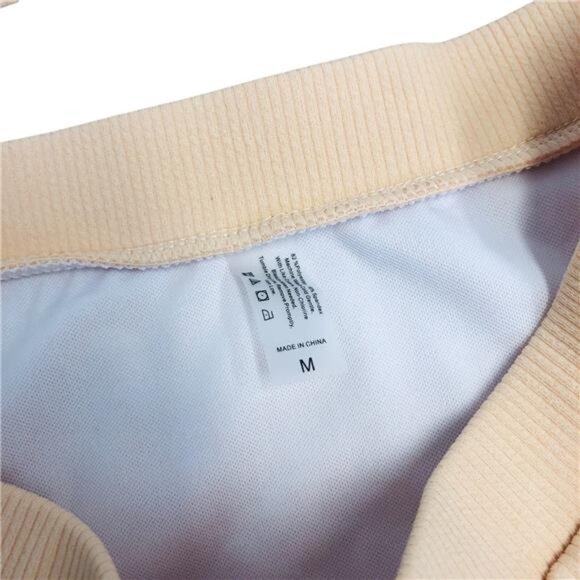 Lilosy High-Waisted Ribbed Bikini Set Cream White M - Picture 3 of 5